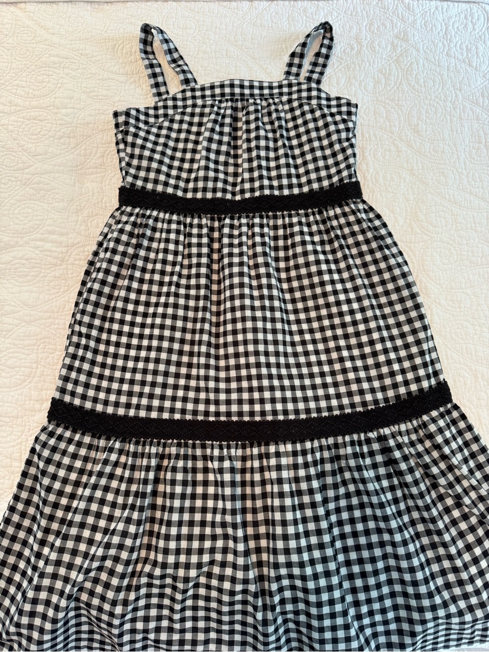 Janie and Jack Black & White Gingham Sundress